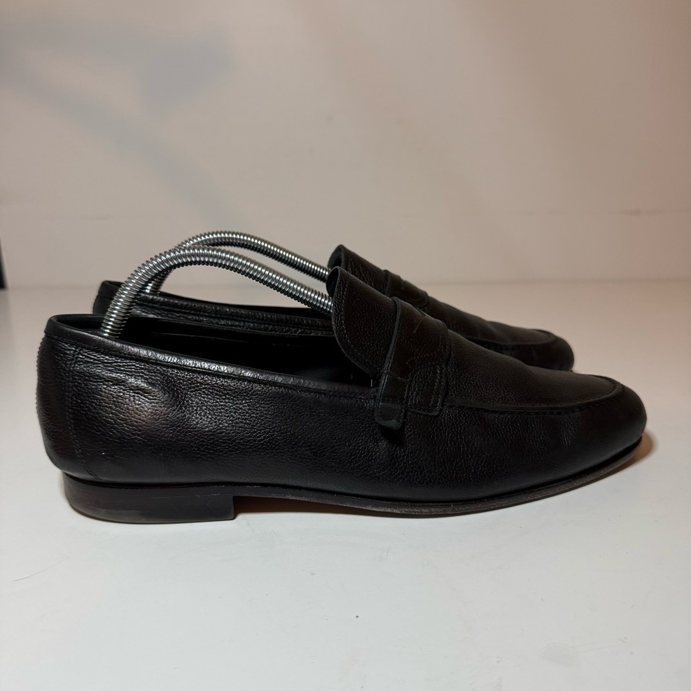 Paul Stuart Black Leather Loafers
